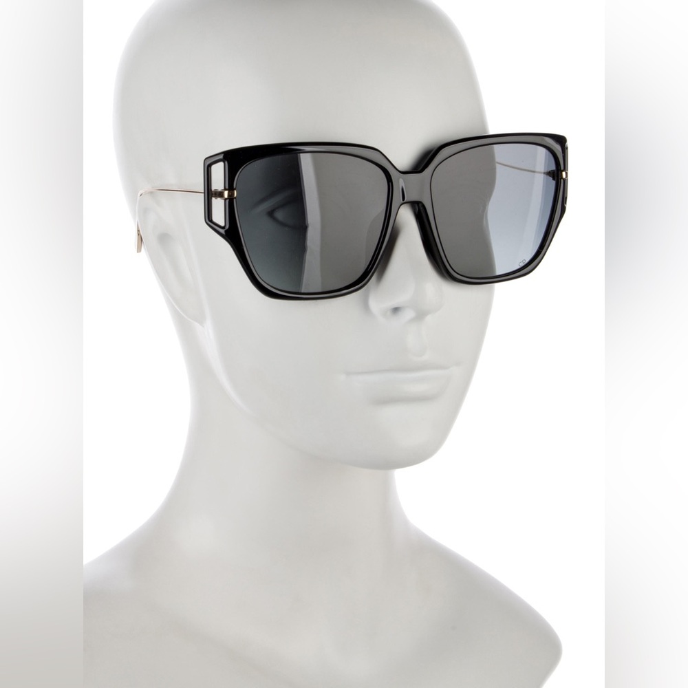 Christian Dior Black / Gold Sunglasses 80711 w/ Dior Sunglass Case - Picture 4 of 12